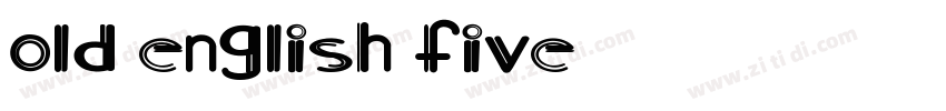 old english five字体转换